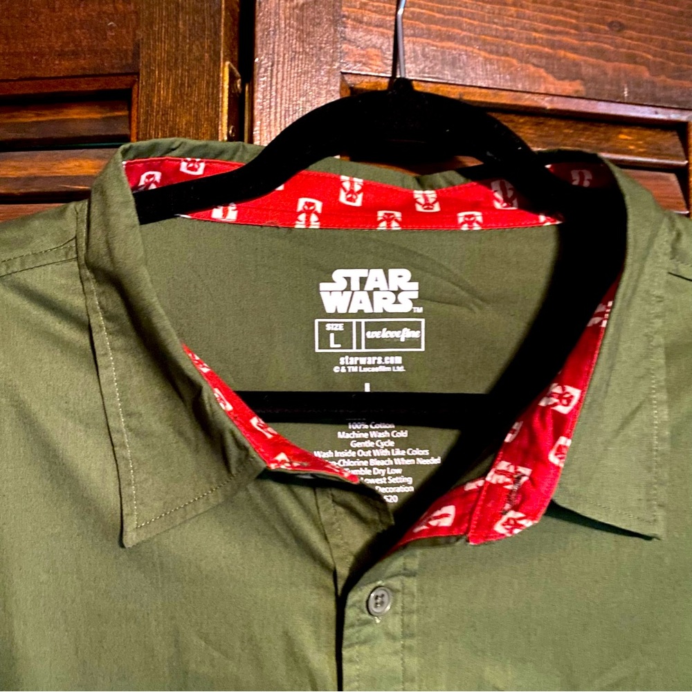 NWT Boba Fett Dress Shirt - Picture 5 of 5